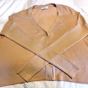 Babaton/Aritizia  XS lightweight V-neck cardi in pale pink